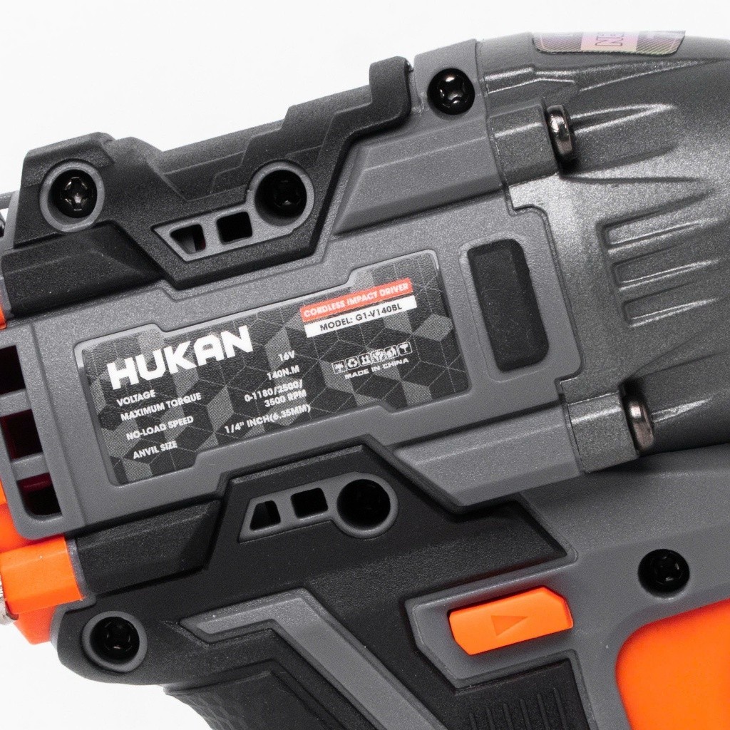 Máy chuyên vít có búa dùng pin HUKAN G1-V140BL, 140Nm, 3 tốc độ chỉnh nhanh, Không chổi than, Kèm pin sạc