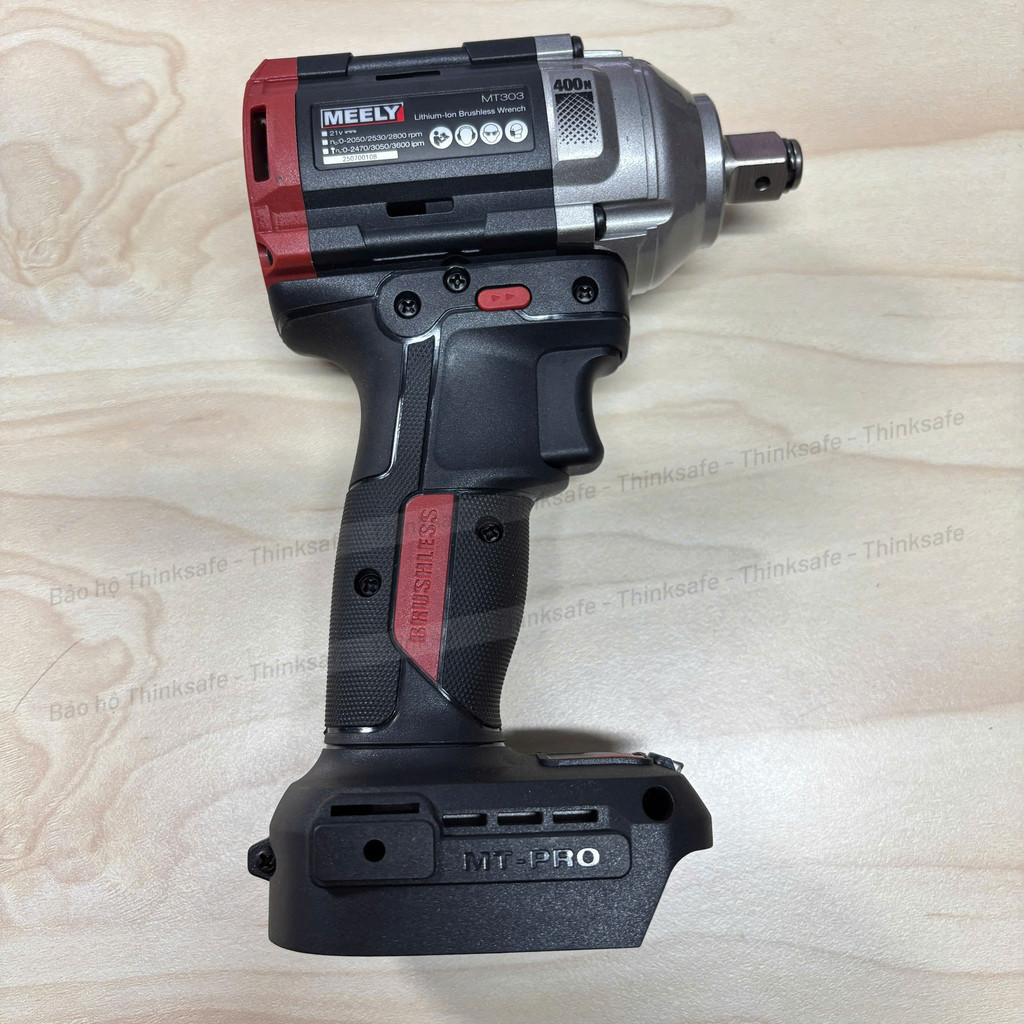 Máy Siết Bulong MEELY MT303 Lực Siết 400Nm Không Chổi Than, Công suất đầu ra 400W Chân Pin Phổ Thông, CHƯA KÈM PIN