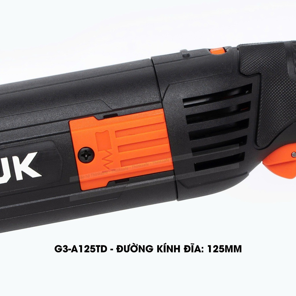 Máy mài cầm tay HUKAN G3-A125TD, Công tắc bụng, Đĩa 125mm, Công suất 1200W, 6 Tốc độ 10.000v/p