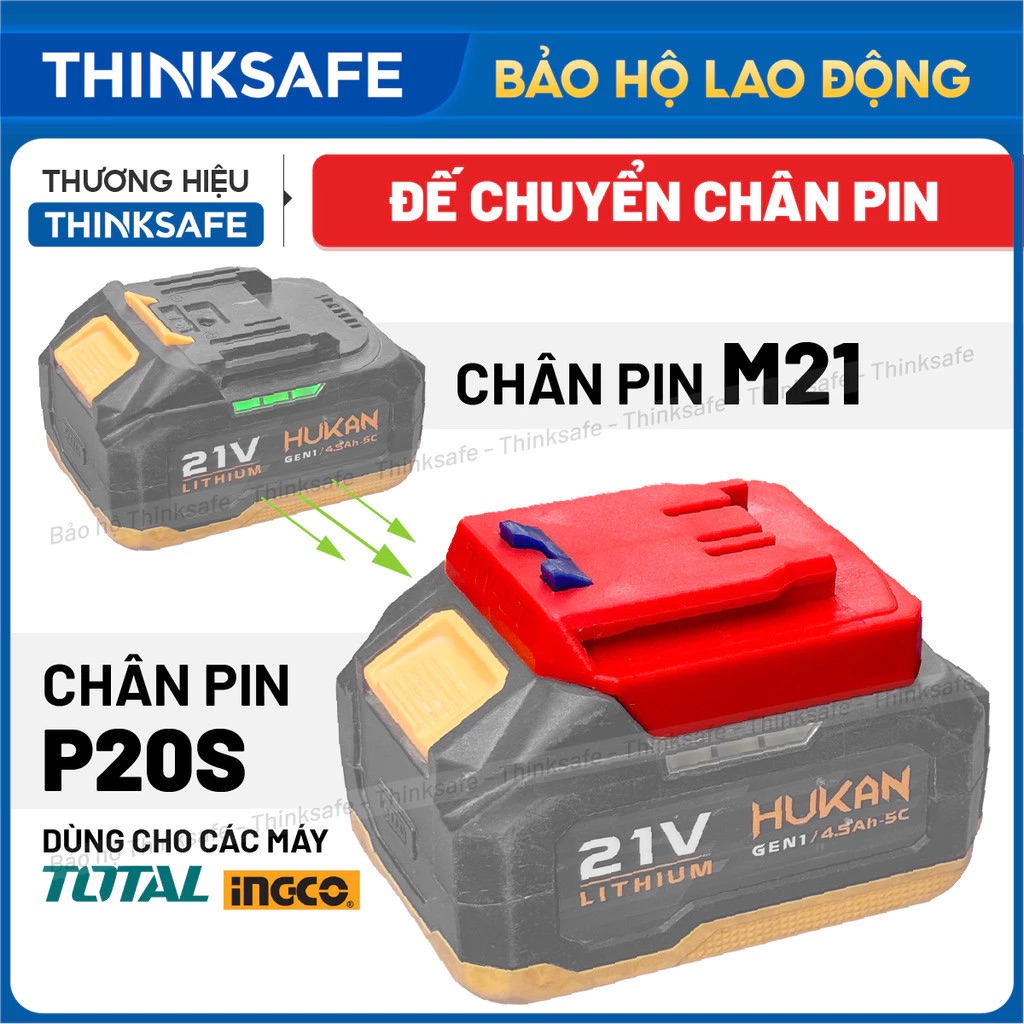 Đế chuyển pin từ chân Pin MAKITA phổ thông 4cm