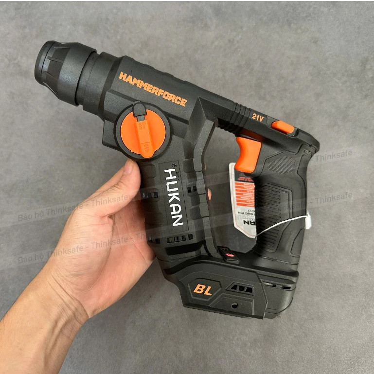 Máy Khoan Bê Tông Mini 2 chức năng HUKAN G1-KBC17 Lực Đập 1.7J, Khoan 20mm, chân pin phổ thông, bảo hành 9 tháng