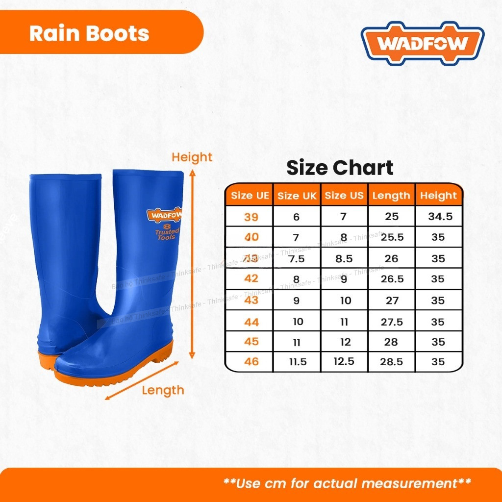 Ủng bảo hộ lao động WADFOW, 100% PVC