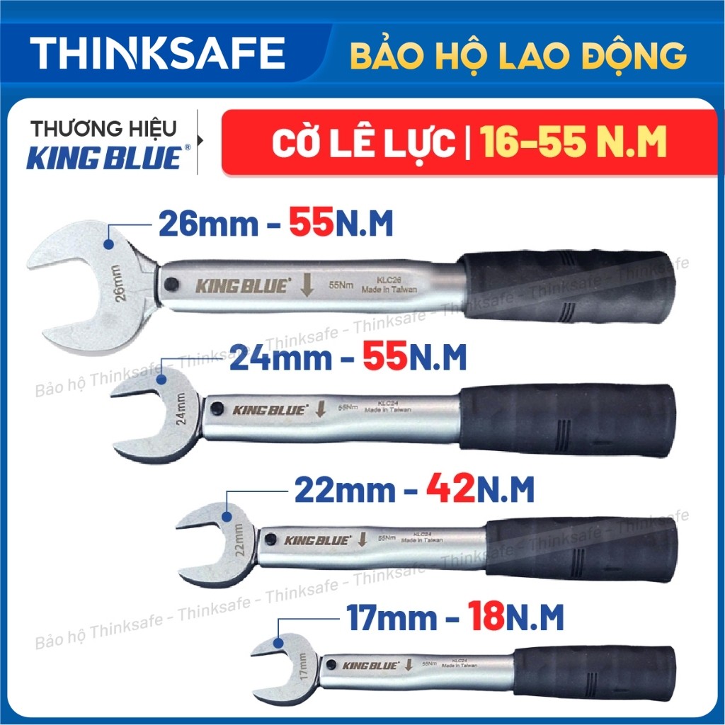 Cờ Lê Lực KingBlue kích thước 17-26mm, lực siết 16-55Nm Cần siết lực dùng cho điện lạnh, chất liệu thép hợp kim cao cấp