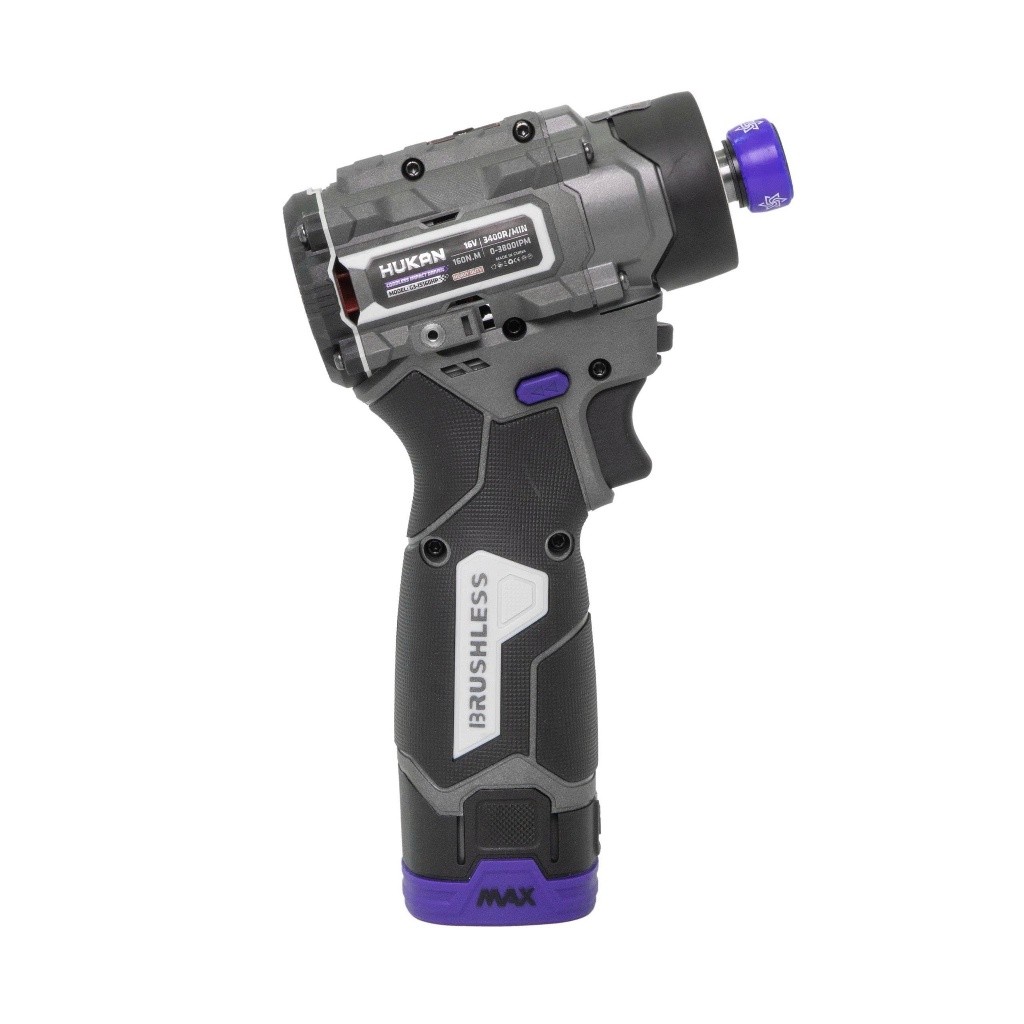 Máy chuyên vít có búa HUKAN G3-IS160HP, Lực siết 160Nm, Nút chỉnh tốc nhanh, Pin xả tốt 10C