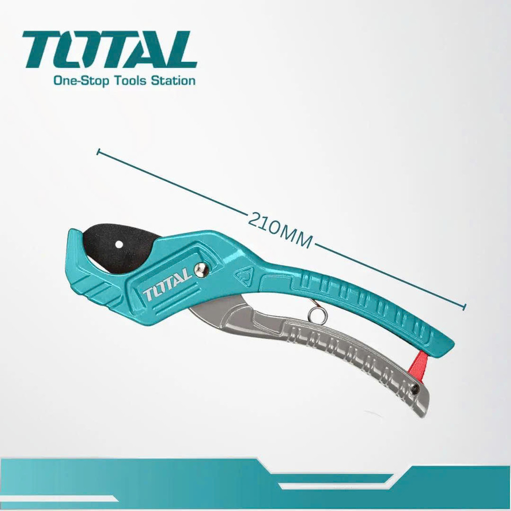 Dao cắt ống nhựa PVC TOTAL THT53135 chiều dài 210mm, đường kính cắt 3-36mm, lưỡi SK5 phủ Teflon