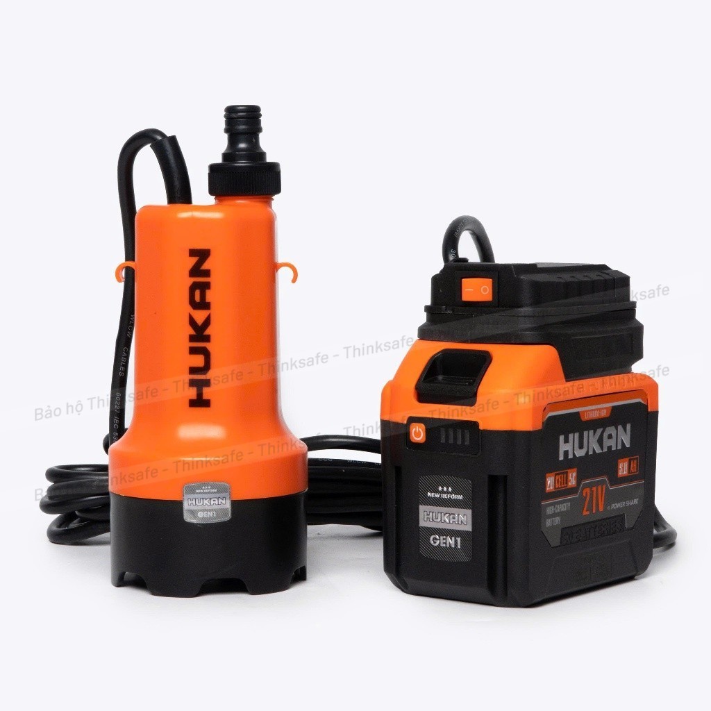 Máy Bơm Chìm Pin 21V HUKAN G1-BCP03A Lưu Lượng 15L/Phút, Ống 25mm, Dây nguồn 5m, Chưa kèm pin sạc