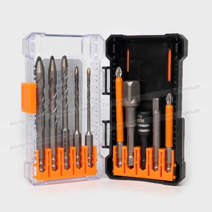 Bộ mũi khoan đa năng 10 chi tiết HUKAN G1-BPK10C Mũi khoan và mũi vít đa năng chuôi lục giác