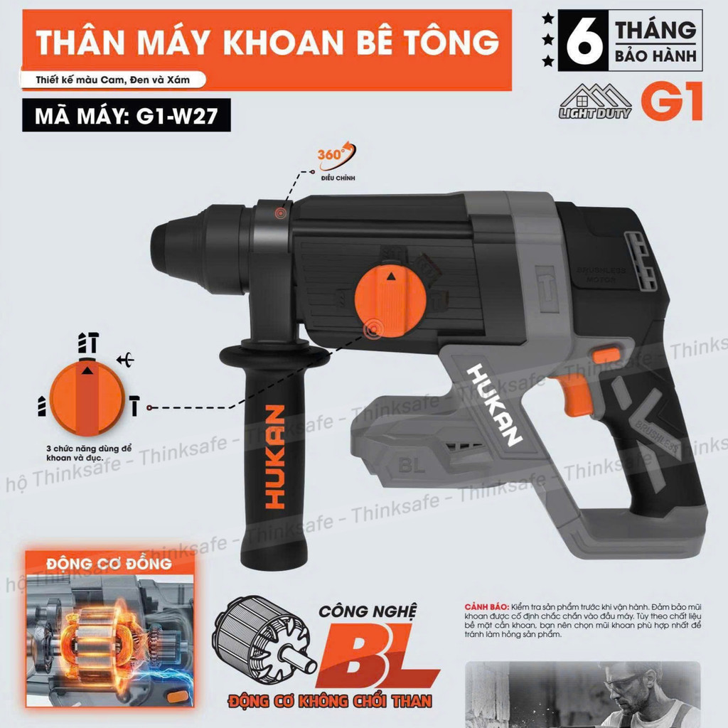 Máy khoan bê tông Hukan G1-W27