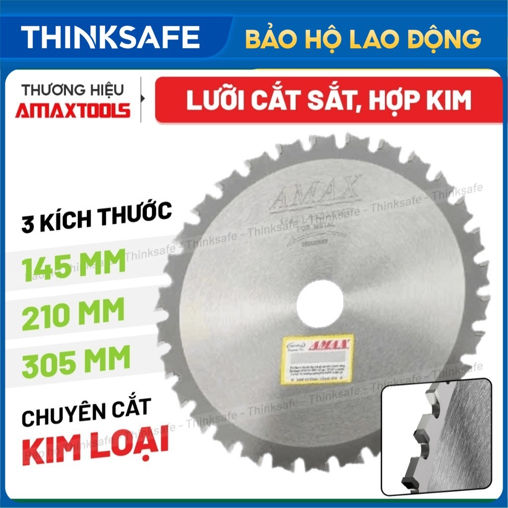 Lưỡi cắt sắt hợp kim AMAXTOOLS 145mm/210mm/305mm Dành cho máy cắt hợp kim tua chậm