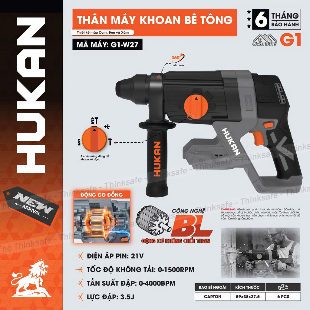 Máy khoan bê tông Hukan G1-W27