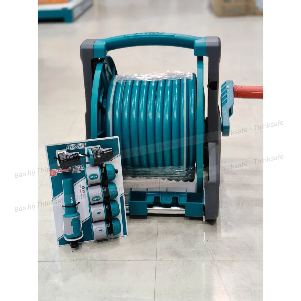 Dụng cụ cuộn ống nước TOTAL THHR40121/ THHR40122/THHR2012  chất liệu PP và Nhôm rulo cuộn ống có thể treo tường