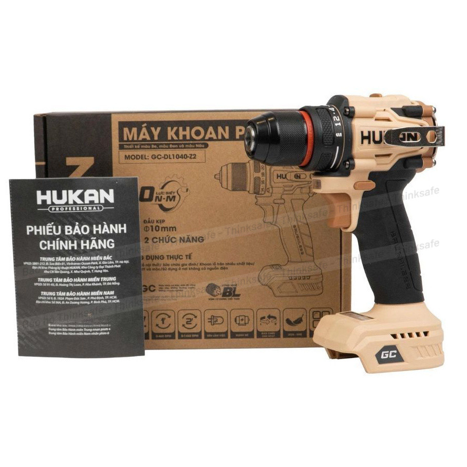Máy Khoan Pin HUKAN GC-DL1040-Z2, Lực siết 40N.m