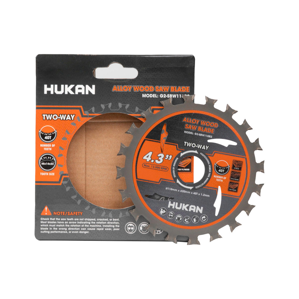 Lưỡi cắt gỗ 2 chiều HUKAN (Gen 2), Đường kính 110mm