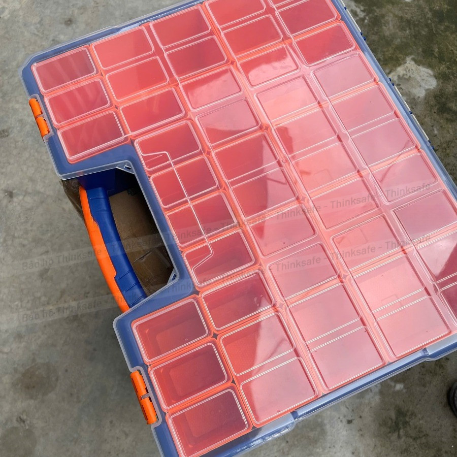 Bộ 2 hộp đựng linh kiện chia ngăn WADFOW WTB1633, Chất liệu nhựa PP,  Hộp đựng đa năng, Tay cầm rộng, Hộp kỹ thuật