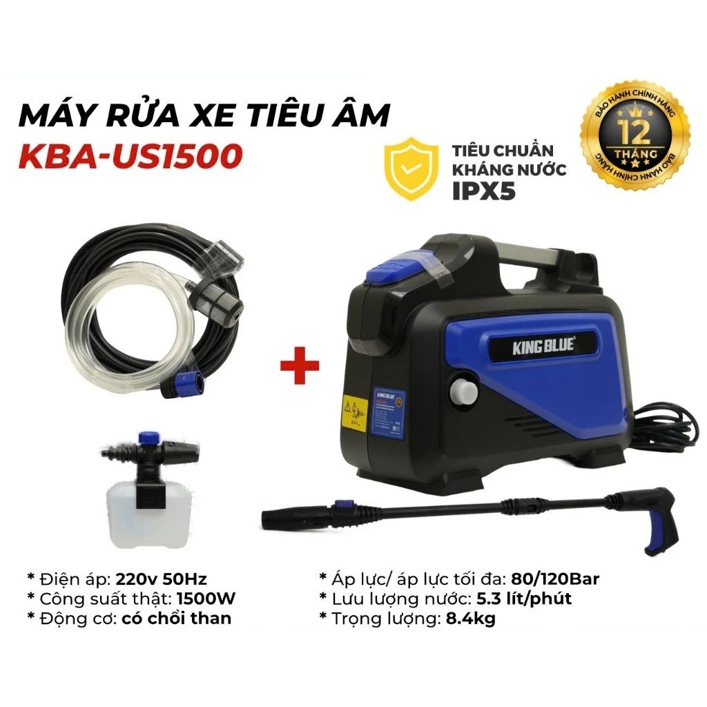 Máy Rửa Xe Áp Lực Cao KingBlue KBA