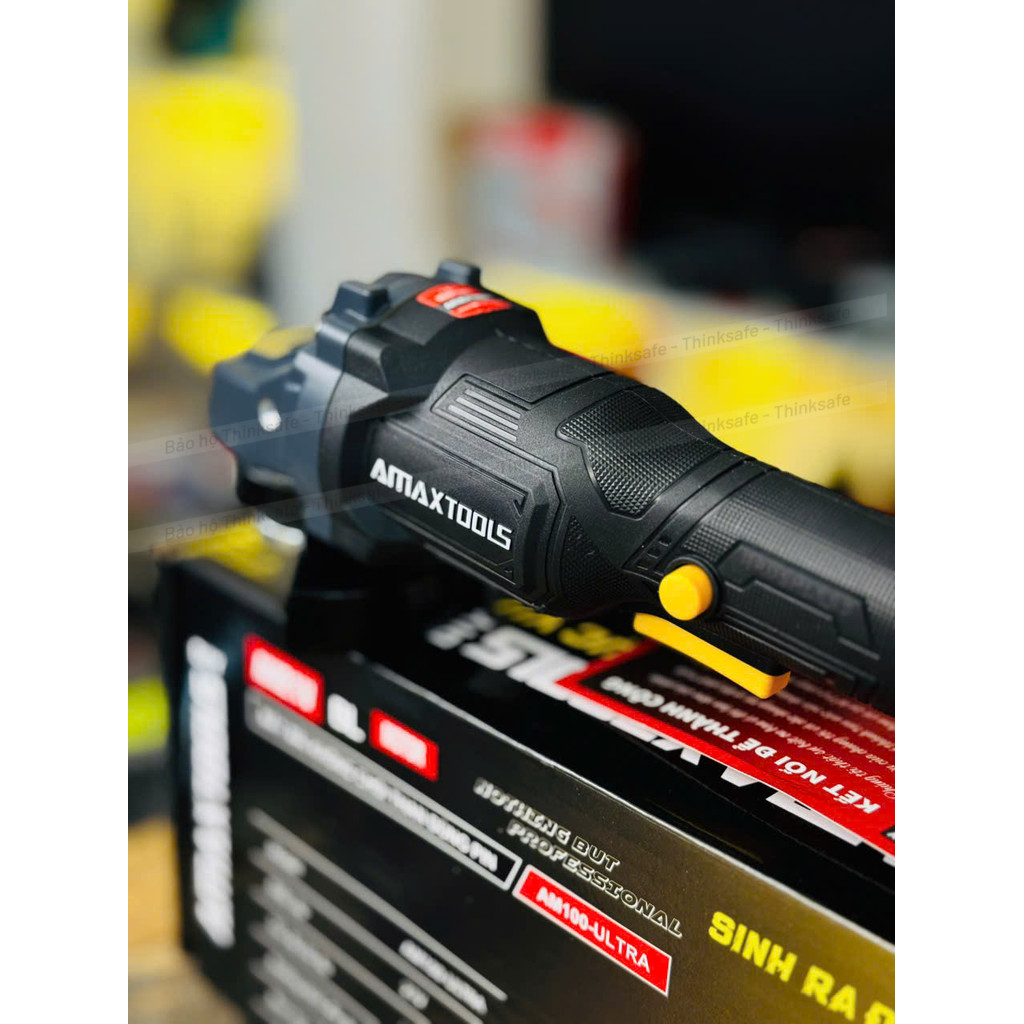 HOT - Máy Mài Góc Pin Amaxtools AM100-ULTRA, Đá 100mm, Tốc độ tối đa 7000v/p, Động Cơ Không Chổi Than, Máy Cắt Cầm Tay
