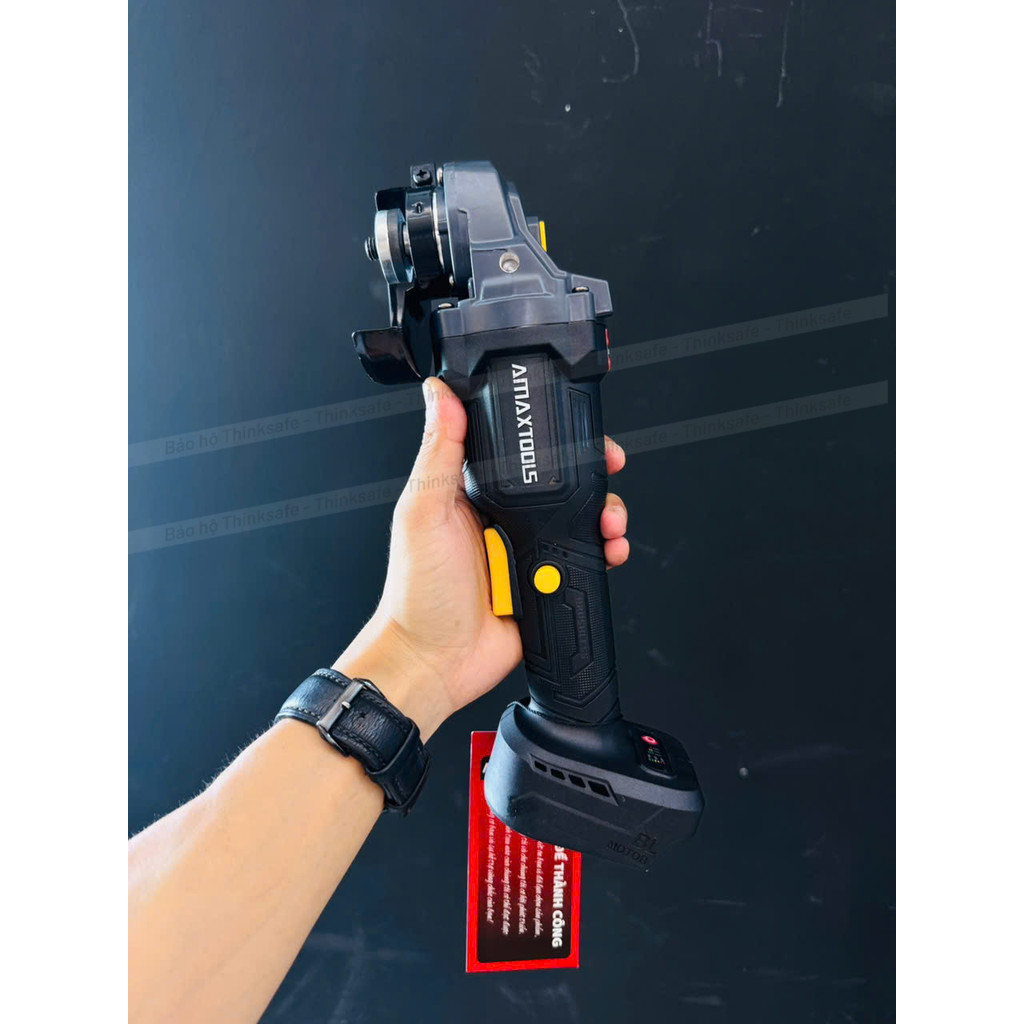 HOT - Máy Mài Góc Pin Amaxtools AM100-ULTRA, Đá 100mm, Tốc độ tối đa 7000v/p, Động Cơ Không Chổi Than, Máy Cắt Cầm Tay