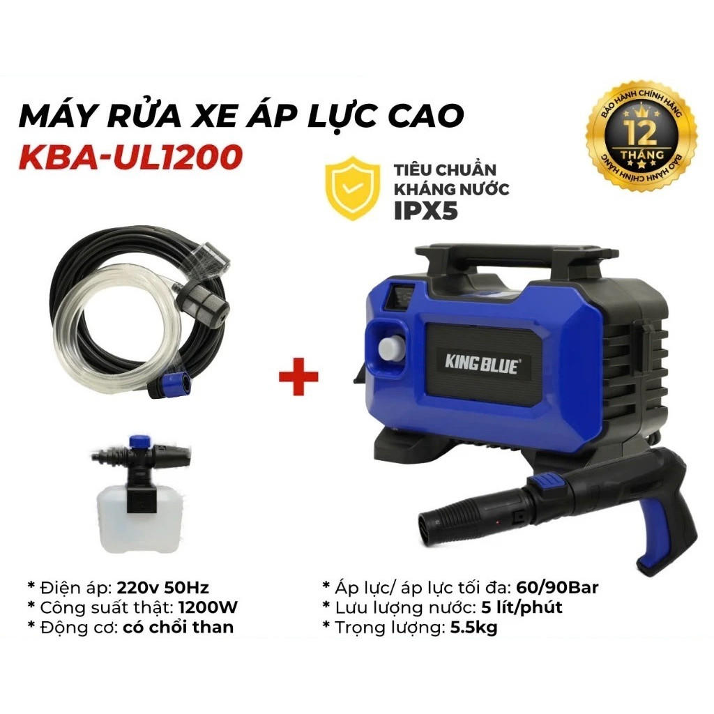 Máy Rửa Xe Áp Lực Cao KingBlue KBA