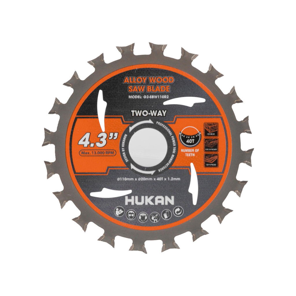 Lưỡi cắt gỗ 2 chiều HUKAN (Gen 2), Đường kính 110mm