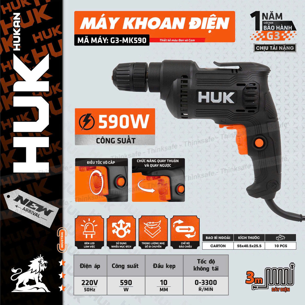 Máy Khoan Điện HUKAN G3-MK590/ G3-MK790