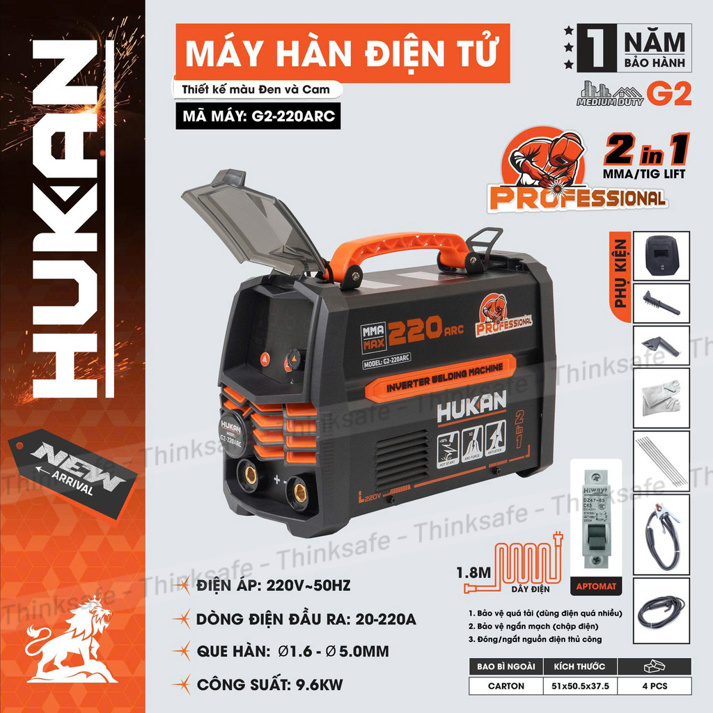 Máy Hàn Điện Tử HUKAN 2 trong 1