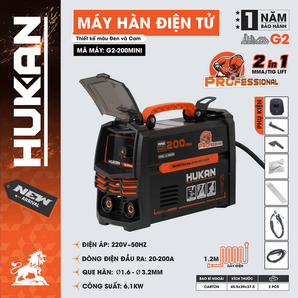 Máy Hàn Điện Tử HUKAN 2 trong 1