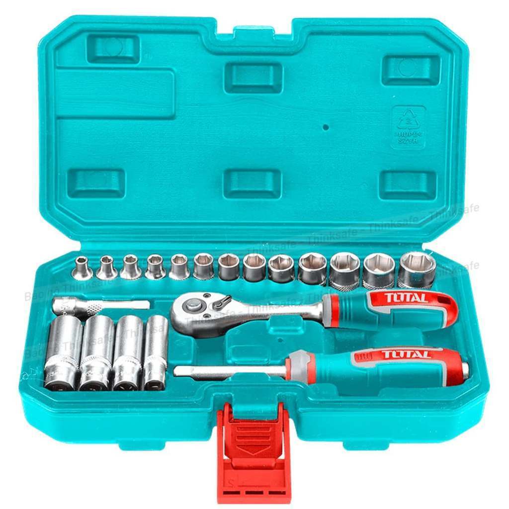 Bộ đầu tuýp 1/4 inch 20-46 chi tiết TOTAL