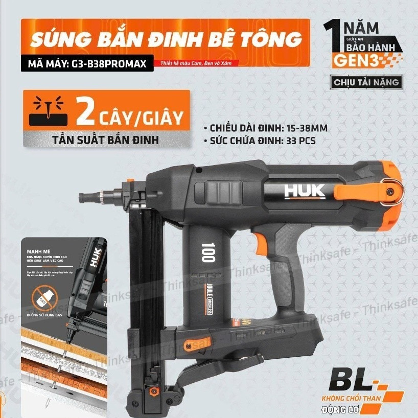Thân Máy Bắn Đinh Pin 21V HUKAN G3-B38PROMAX