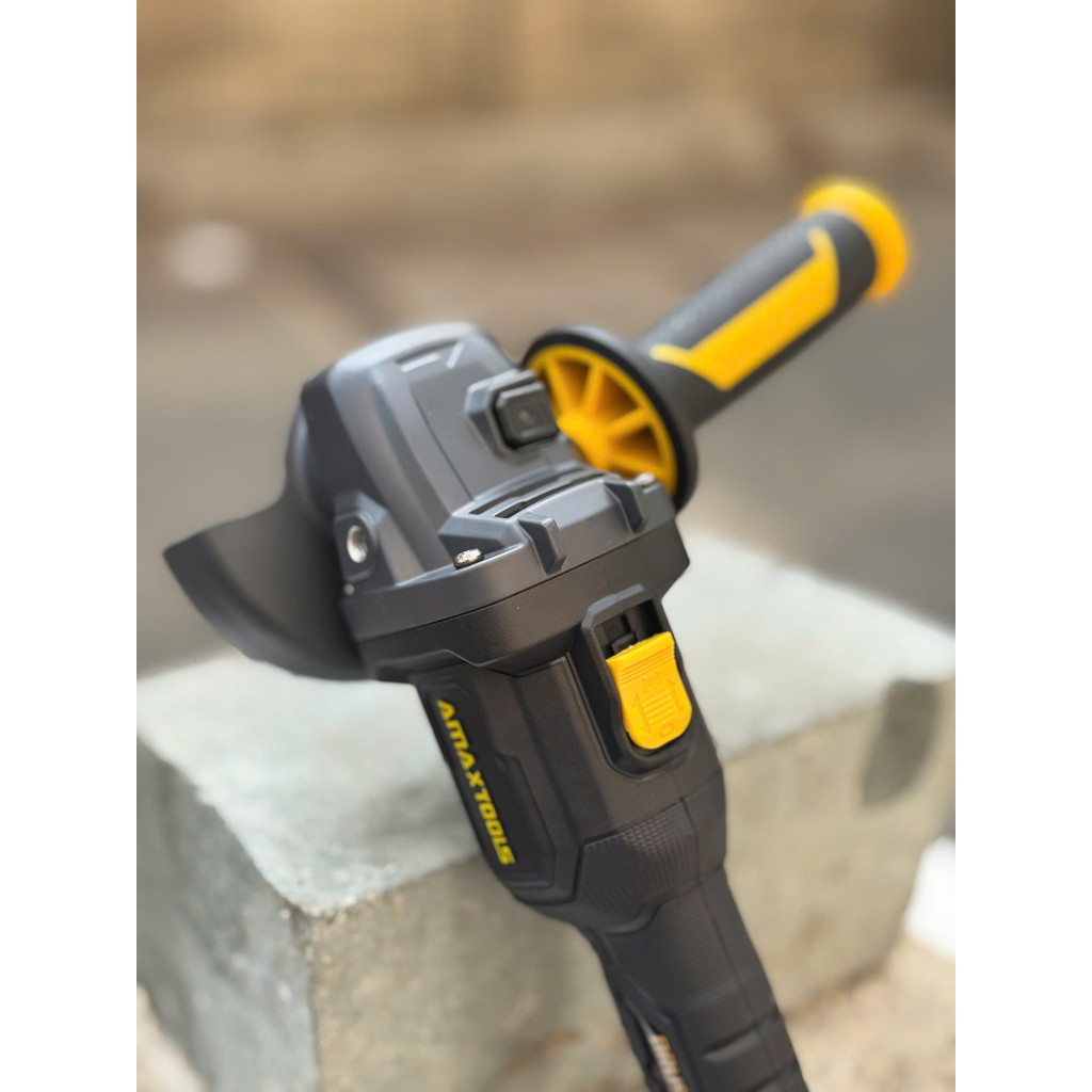 Máy Mài Góc Pin AMAXTOOLS AM100-SM Công Suất 1100W, Đá 100mm, Không Chổi Than, Chống Khởi Động Lại, Có Thắng Từ
