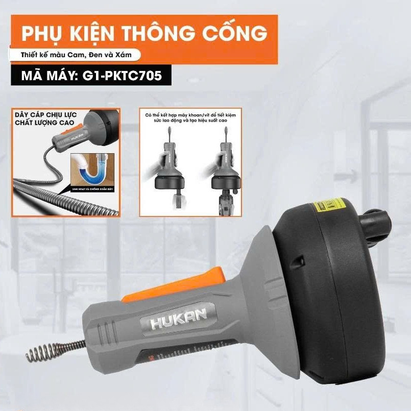 Dụng cụ thông cống HUKAN G1-PKTC705