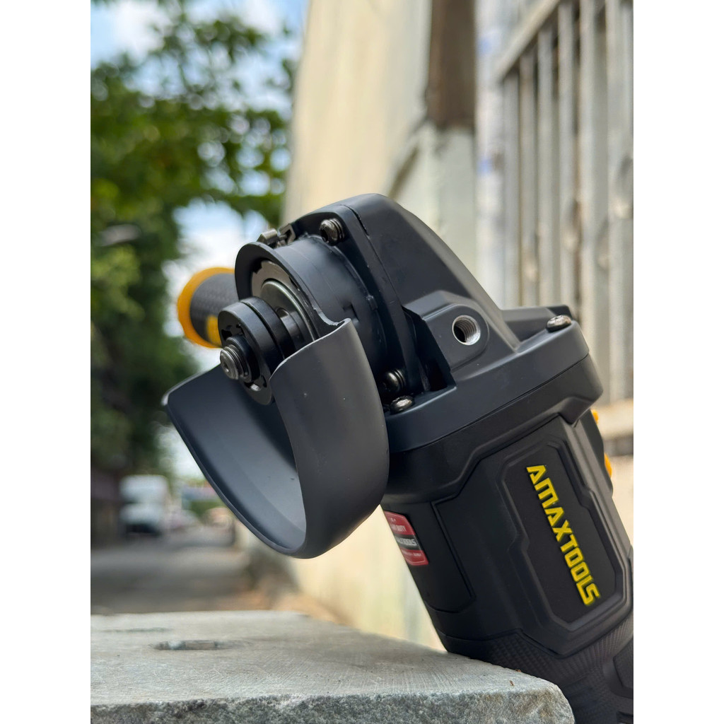 Máy Mài Góc Pin AMAXTOOLS AM100-SM Công Suất 1100W, Đá 100mm, Không Chổi Than, Chống Khởi Động Lại, Có Thắng Từ