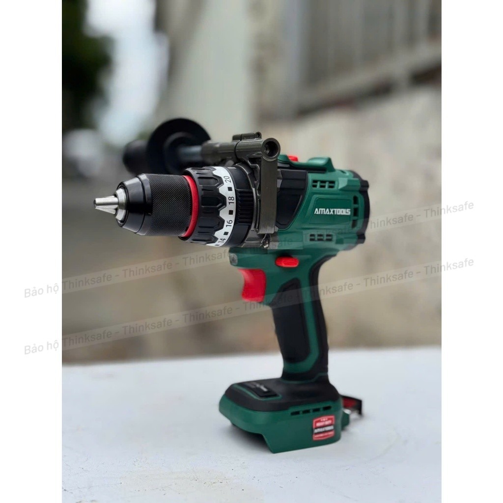 Thân máy khoan pin 160Nm AMAXTOOLS AKI16013GSM Khoan rút lõi, 3 chức năng 13mm, không chổi than, chân pin phổ thông