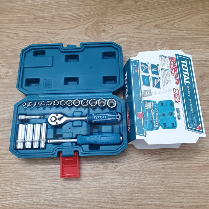 Bộ đầu tuýp 1/4 inch 20-46 chi tiết TOTAL