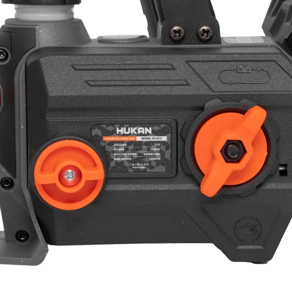 Thân máy cưa xích pin 21V HUKAN G1-N13, Không Chổi Than, lam xích 12 inch, công suất 1100w, tốc độ không tải 6000v/p