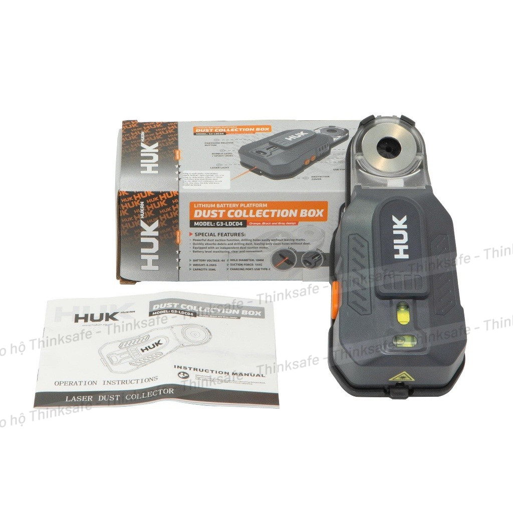 Máy gom bụi dính tường cho máy khoan HUKAN G3-LDC04, Đường kính khoan 13mm, Lực hút 13kg - Chứa 35ml, Máy thu bụi khoan