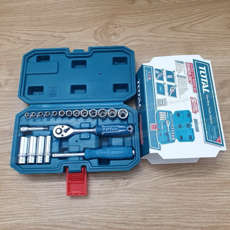 Bộ đầu tuýp 1/4 inch 20-46 chi tiết TOTAL
