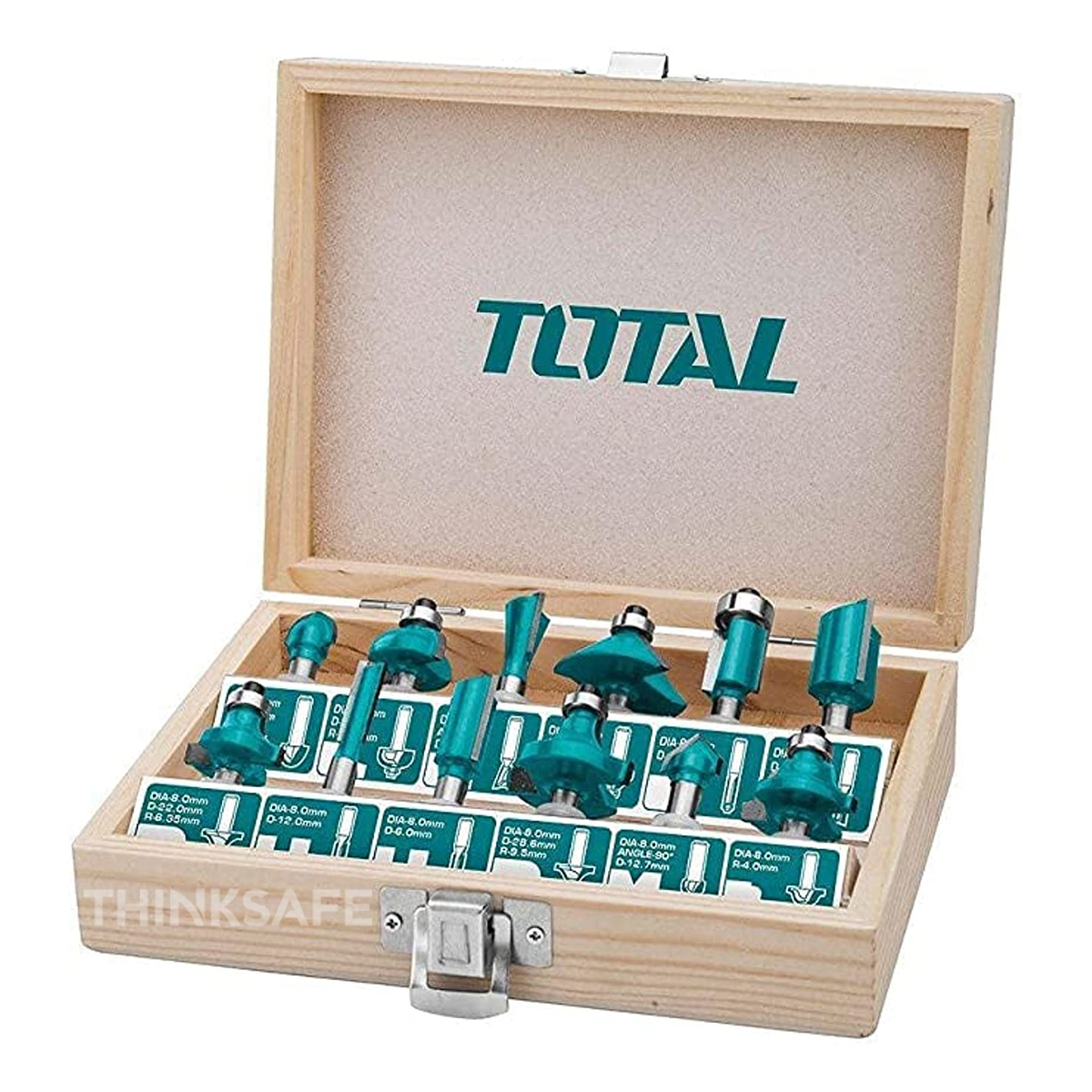 Bộ 12 mũi phay gỗ (6mm) TOTAL TACSR0121