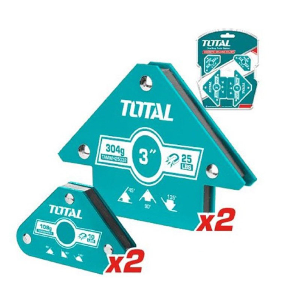 Bộ 4 ke góc Total TAMWH4062 nam châm hàn 3 góc