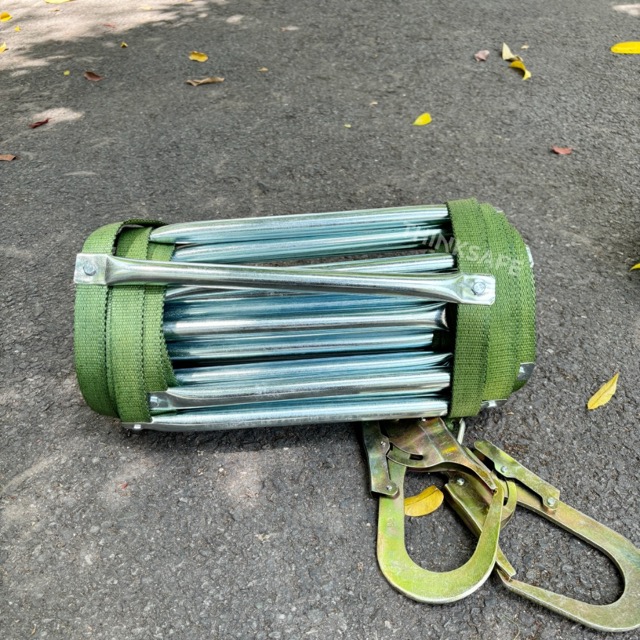 Thang dây thoát hiểm dài 5m 10m 15m tải trọng lớn gồm 2 móc để cố định thang dùng cho chung cư nhà cao tầng thang cuốn