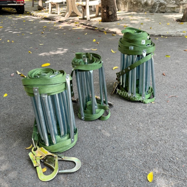 Thang dây thoát hiểm dài 5m 10m 15m tải trọng lớn gồm 2 móc để cố định thang dùng cho chung cư nhà cao tầng thang cuốn