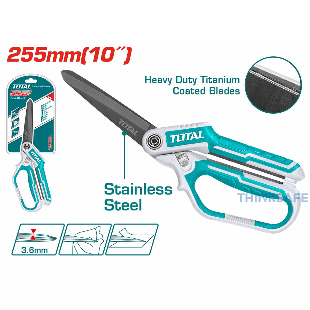 Kéo tiện lợi 255mm TOTAL THSCRS832558