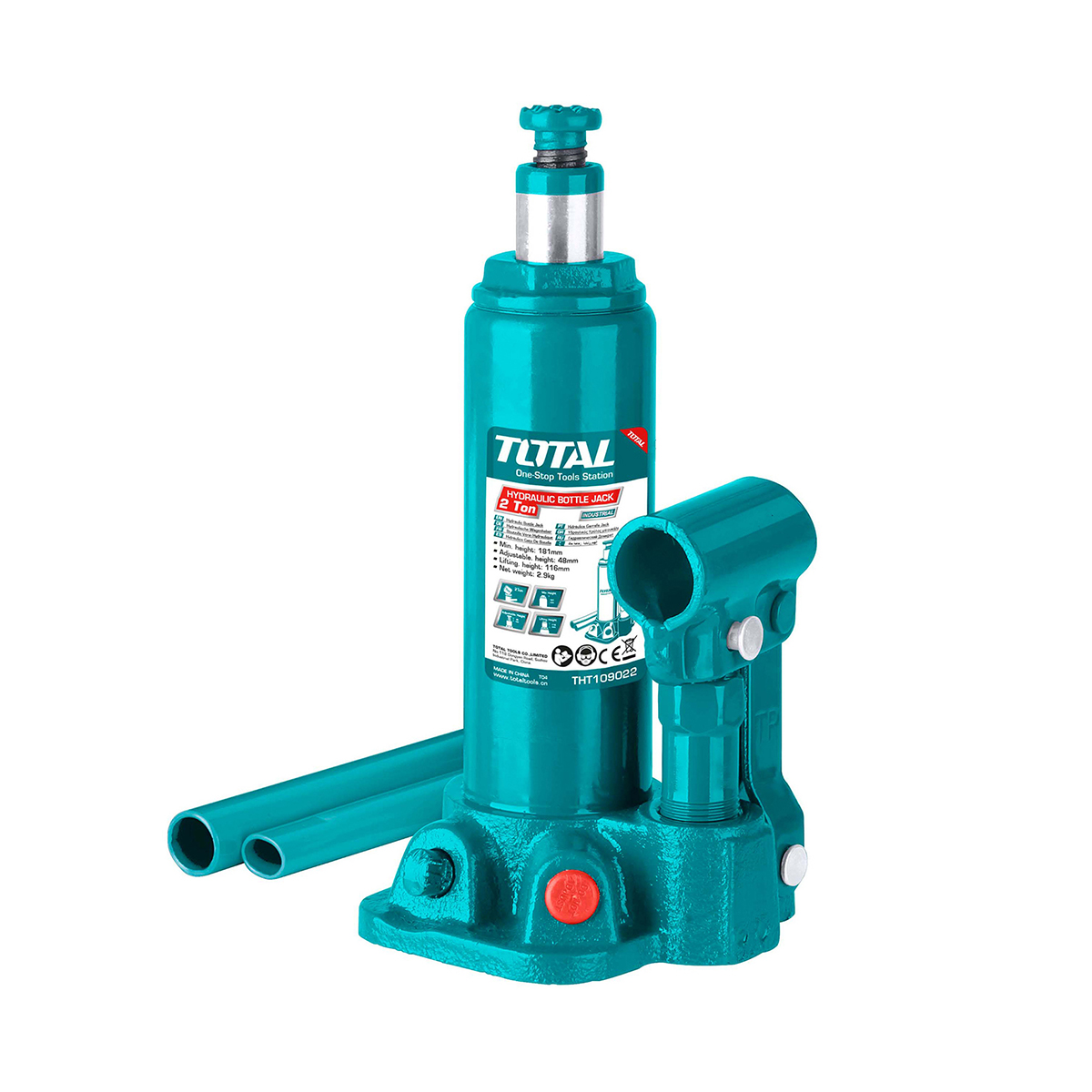 Con đội thủy lực Total khả năng đội 2 - 20 tấn, kích thủy lực chiều cao nhỏ nhất 181mm - 242mm đóng tàu nhà xưởng ô tô