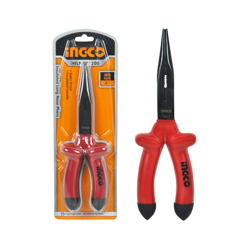 Kìm mũi nhọn mỏ dài cách điện INGCO HILNP01200 8