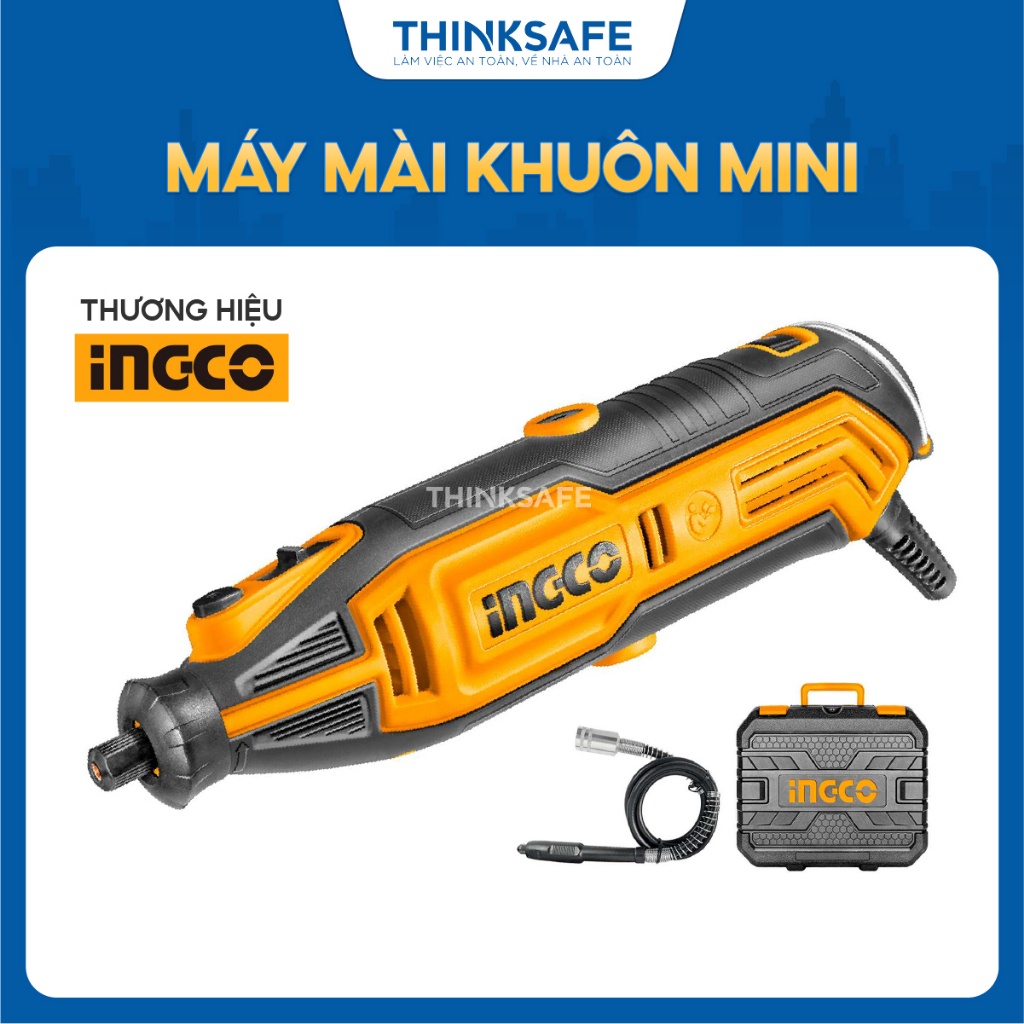Máy mài khuôn mini INGCO MG13328 công suất 130W kèm 109 món phụ kiện có điều tốc Máy mài cầm tay - Thinksafe