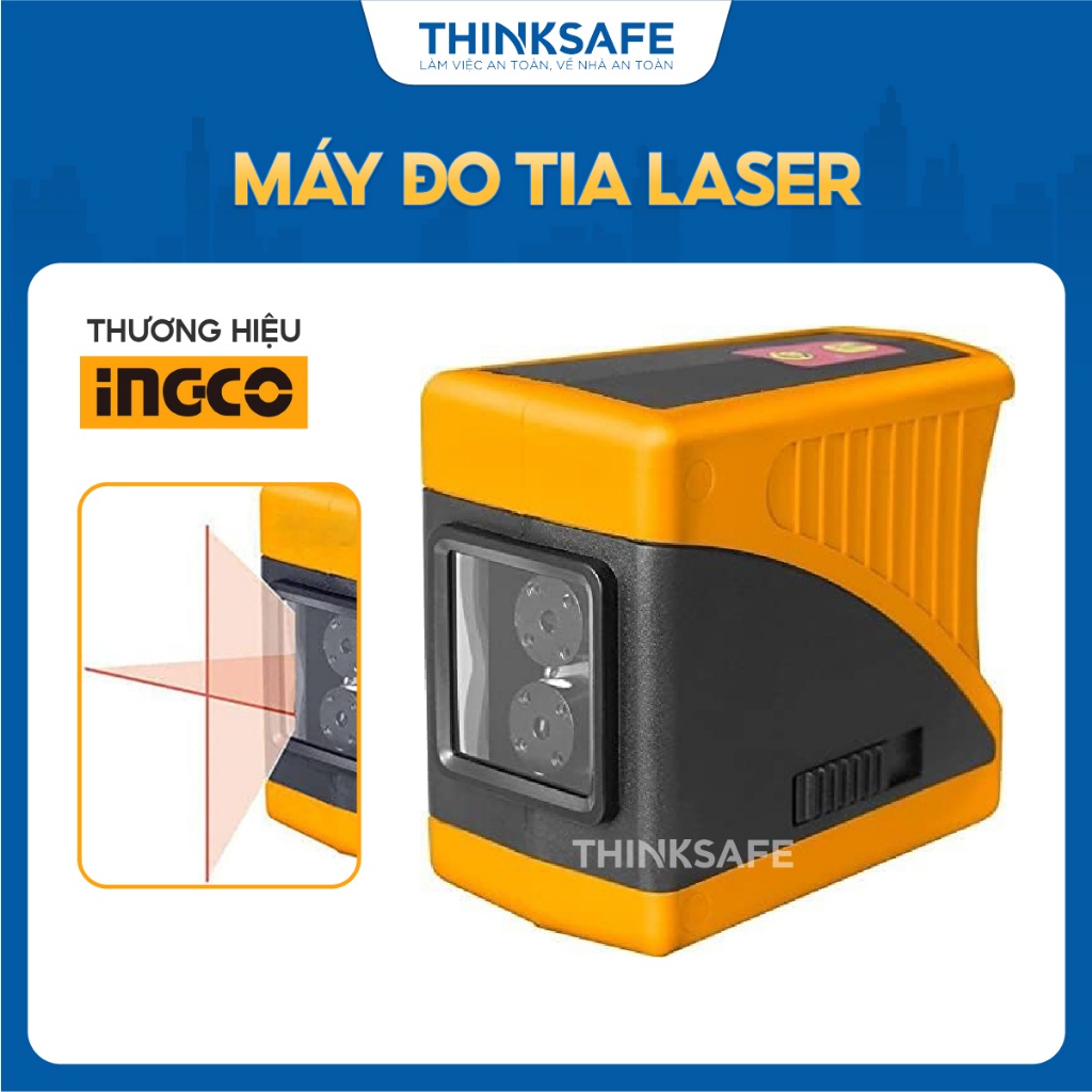 Máy đo laser INGCO HLL156501, Phạm vi làm việc 0-15m, Chức năng đo hai chiều, Trọng lượng 270g - Thinksafe