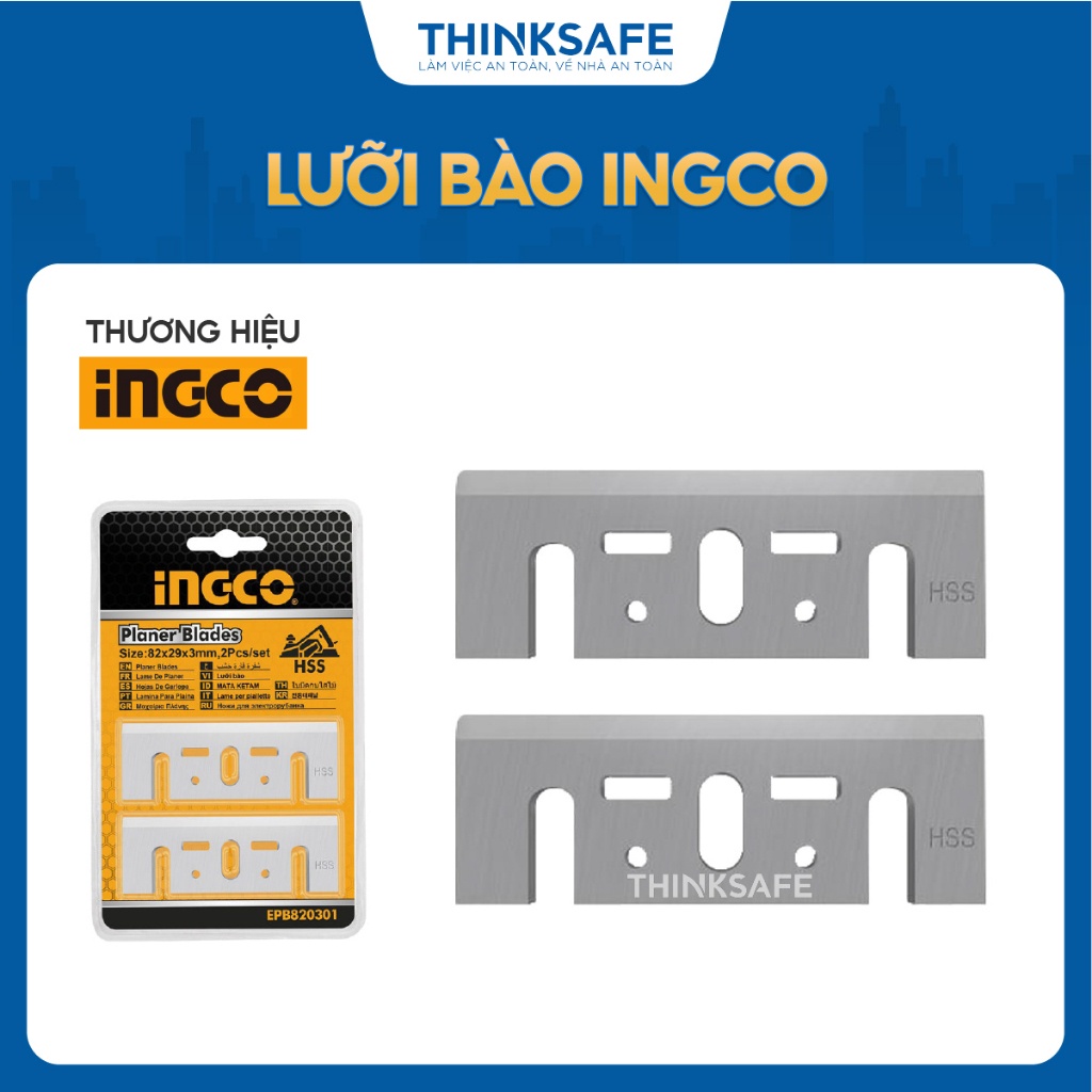 Lưỡi bào EPB820301 kích thước 82X29X3.0mm, chất liệu HSS sắc bén, bền bỉ - Thinksafe