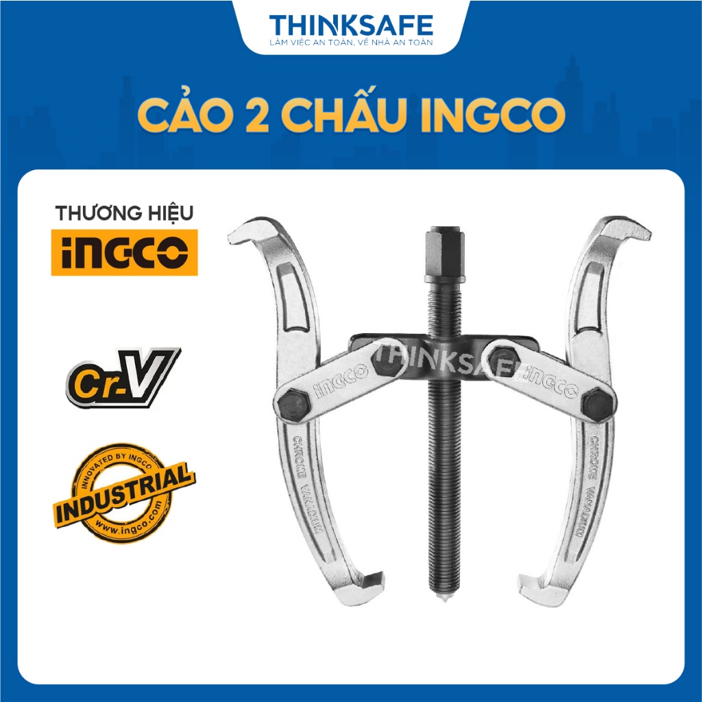 Cảo 2 chấu INGCO kích thước: 3 - 6 inch, Lực cảo tối đa: 2000 kg, chất liệu Cr-V chịu nhiệt cao - Thinksafe