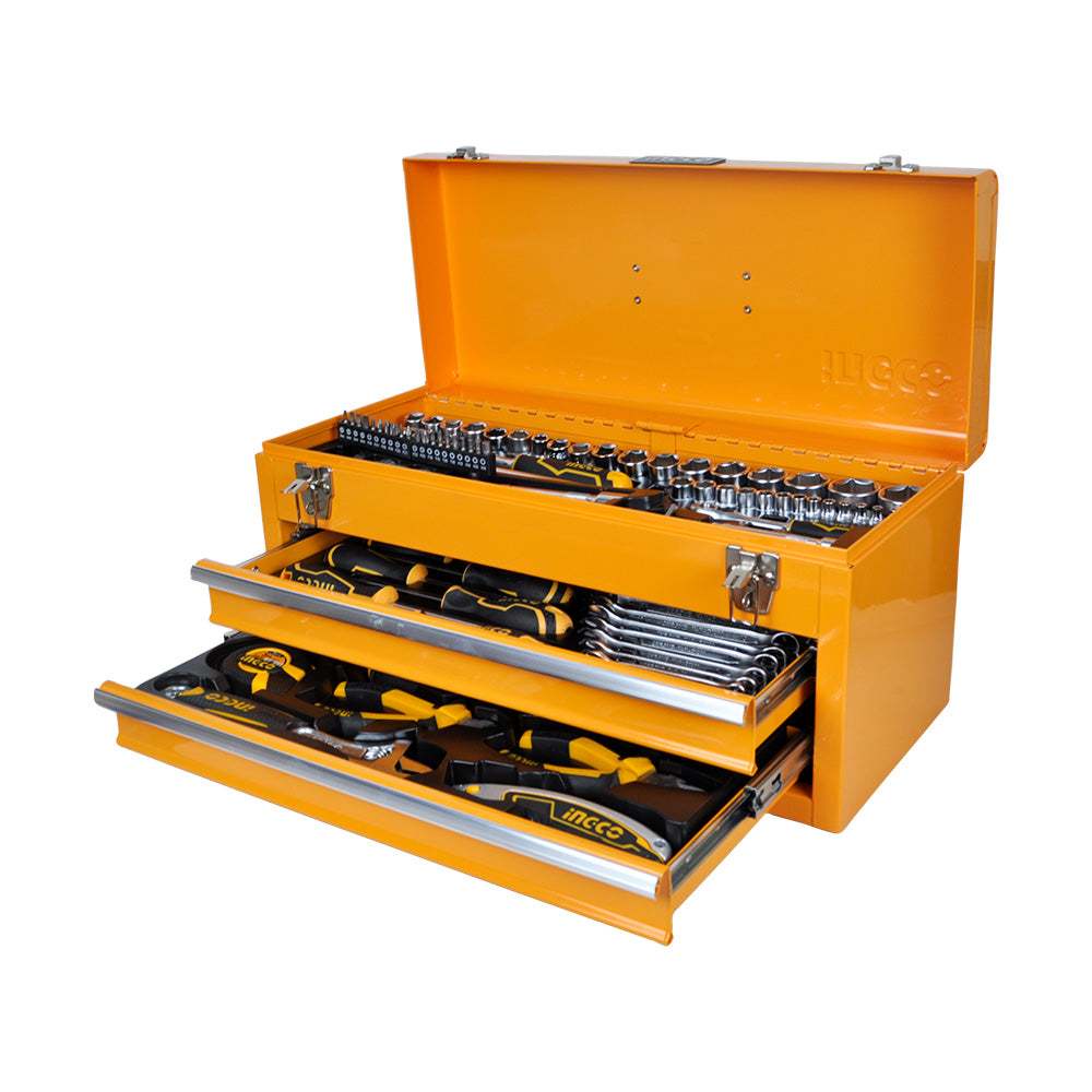 Bộ đồ nghề đa năng INGCO HTCS220971 gồm 97 món, thùng đồ nghề 3 ngăn kích thước 520x218x243mm - Thinksafe