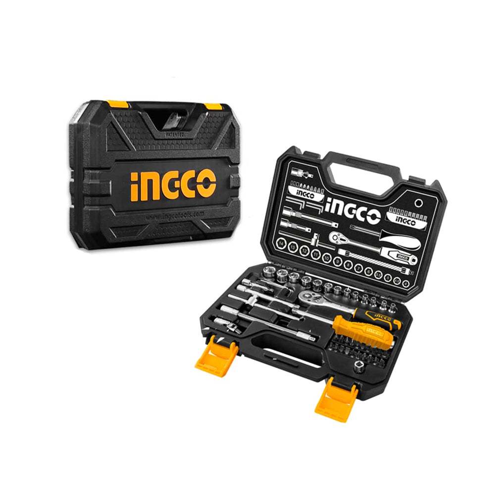 Bộ 25 đầu tuýp 1/2 inch INGCO HKTS12251, thanh trượt hình T, chất liệu crv chịu nhiệt - Thinksafe