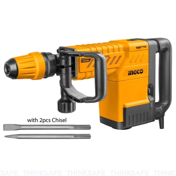Máy đục bê tông INGCO PDB15006 công suất 1500W tốc độ 1000-1900bmp lực đập 6-25J chống rung Máy khoan đục - Thinksafe